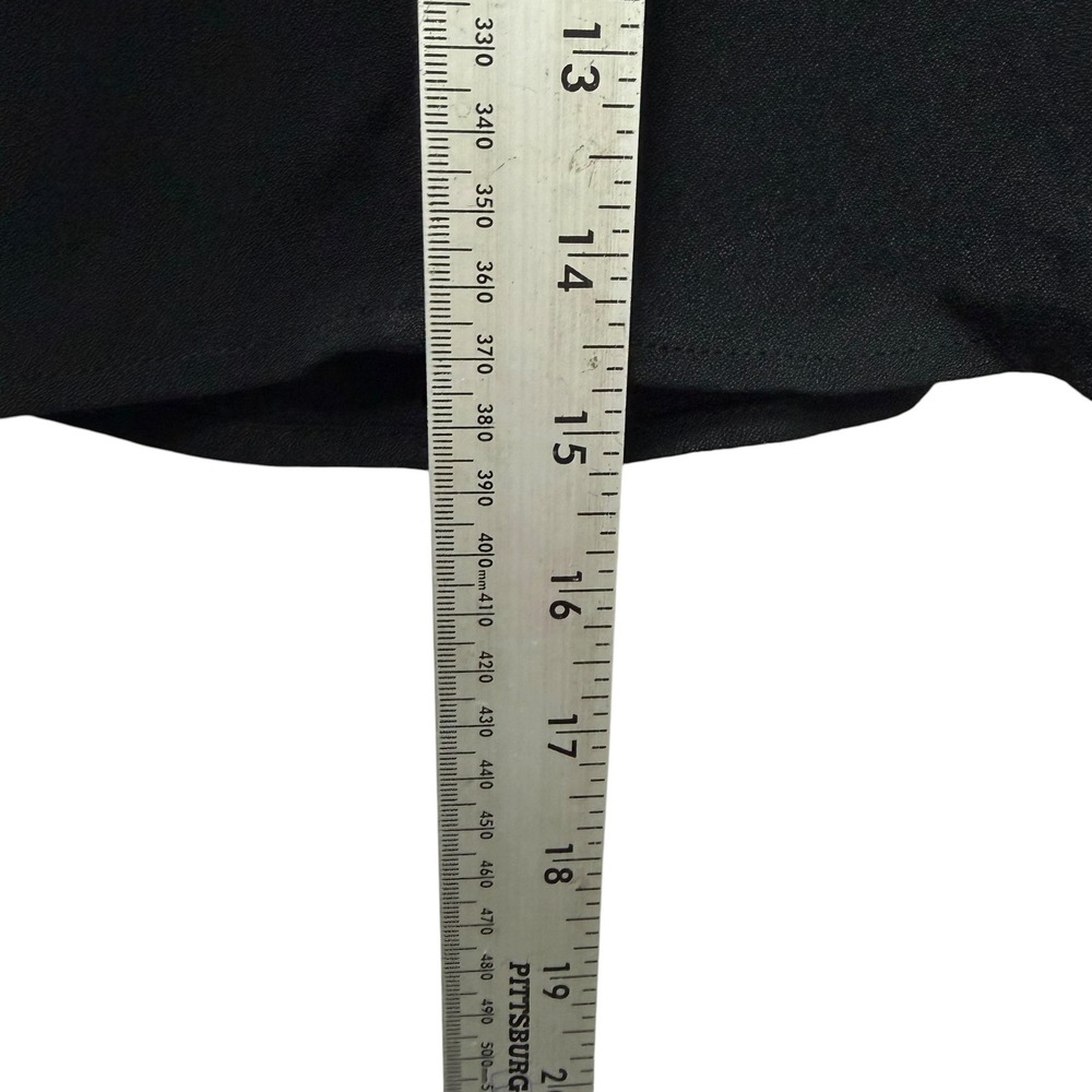 Reformation Margot High Rise Mini Skirt Black Side Slit Crepe Size 2 - Picture 6 of 9